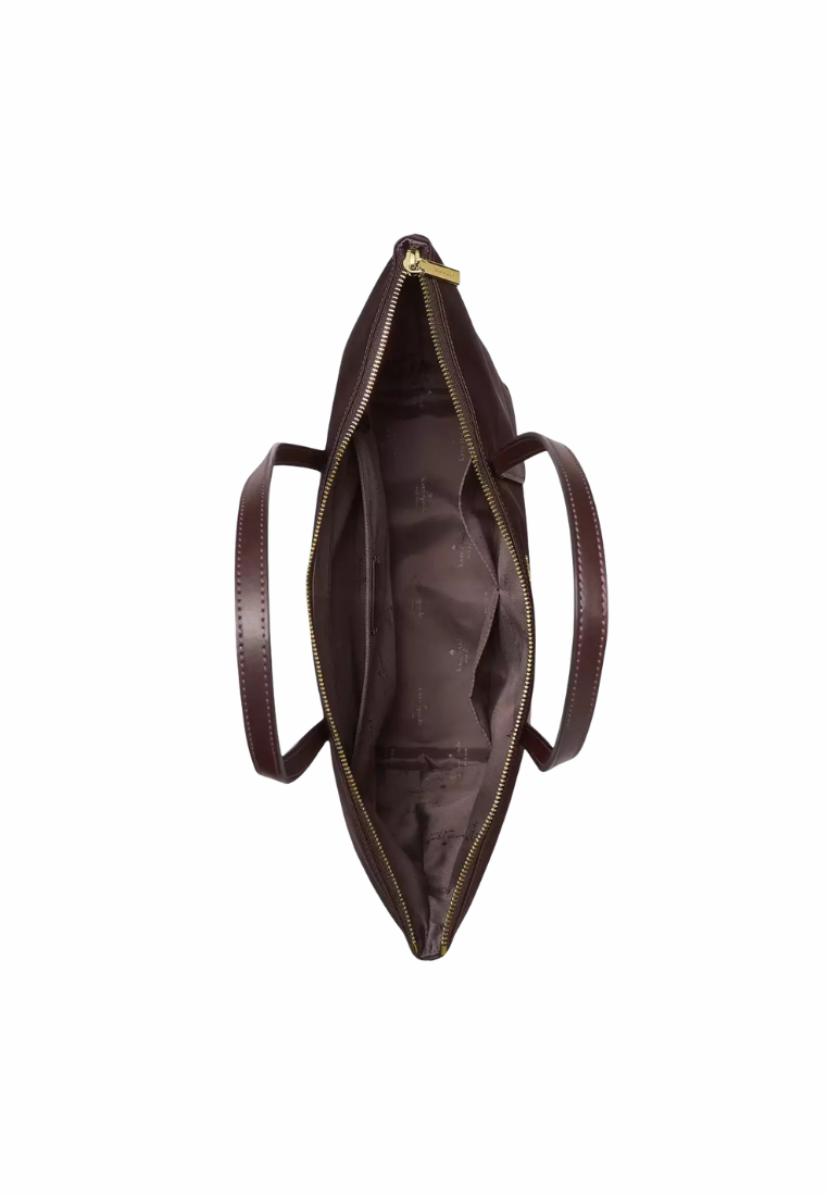 Kate Spade Kitt Nylon Tote Bag In Hot Fudge KC455