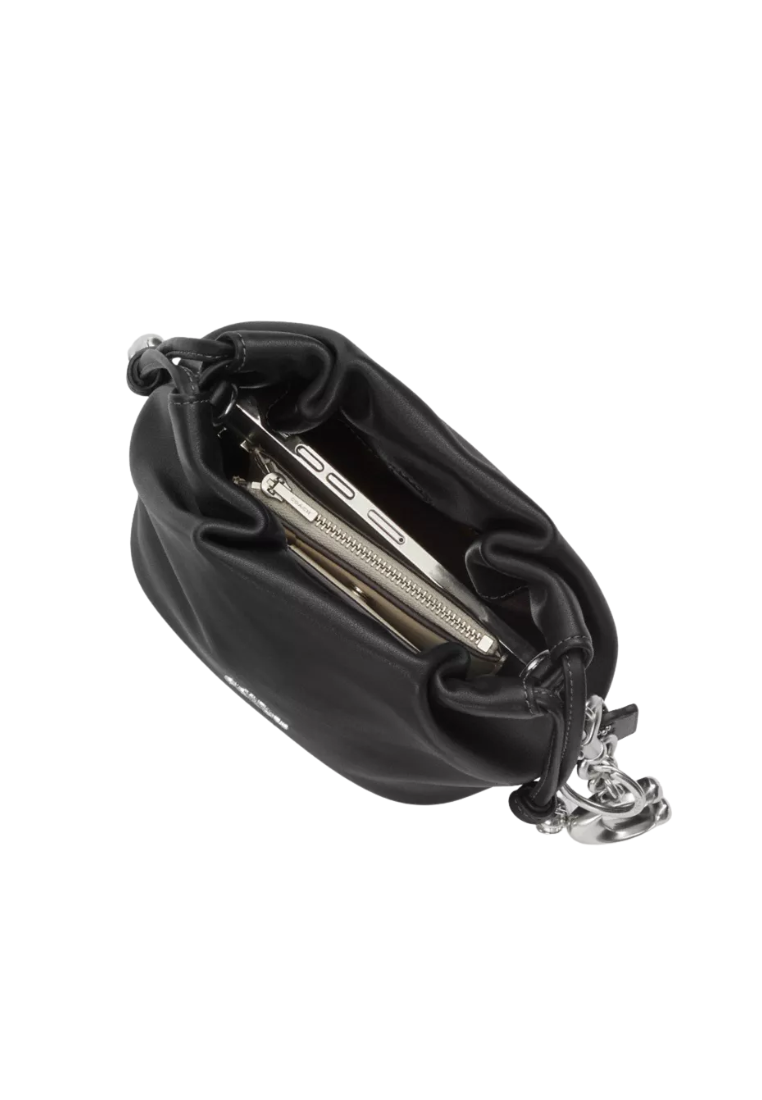Coach Faye Drawstring Crossbody Bag Mini In Silver Black CDB67