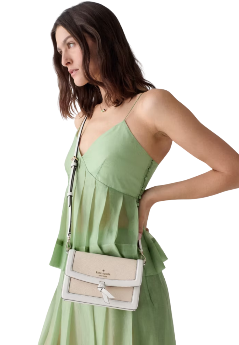 Kate Spade Knott Crossbody Bag Colorblock Mini In Light Cream KM610