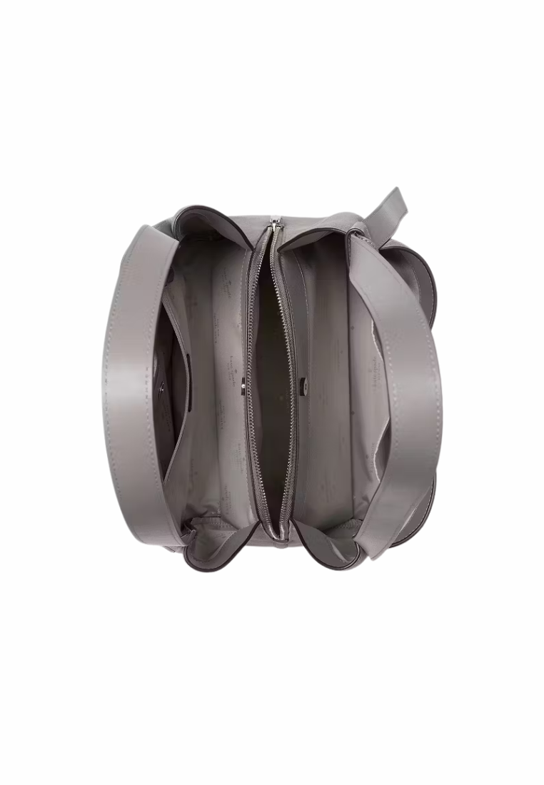 Kate Spade Knott Suede Large Carryall Shoulder Bag In Hare Grey KN309