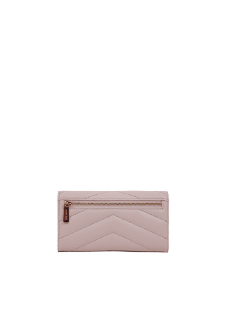 Michael Kors Jet Set Travel Soft Quilted Leather Large Trifold Wallet In Powder Blush 35R4GTVF9V