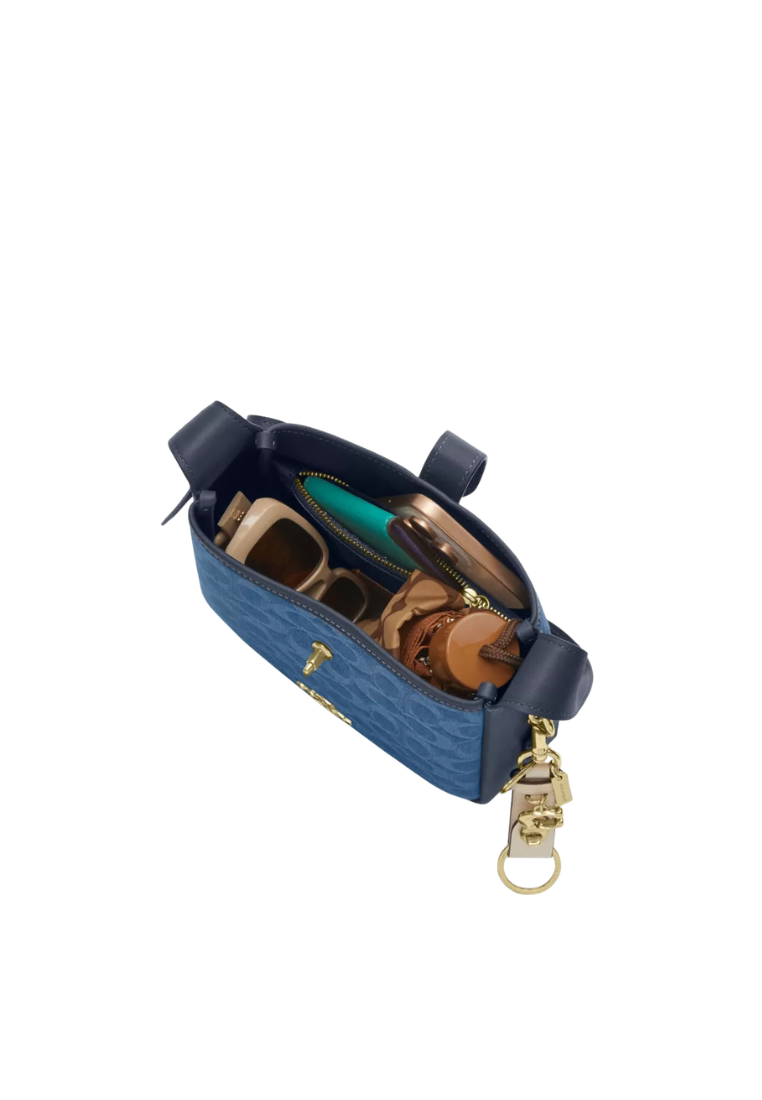 Coach Hadley Mini Crossbody Bag In Signature Denim In Indigo CCZ44