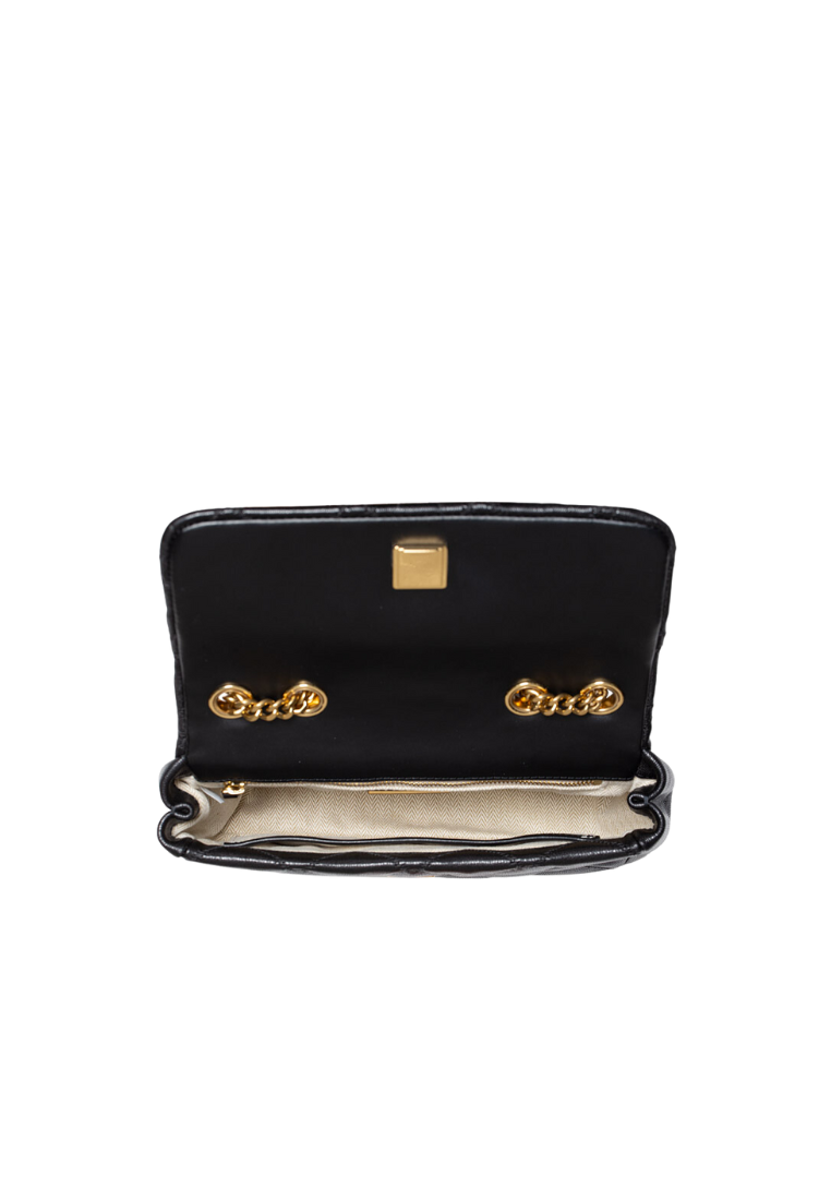 Tory Burch Willa Quilted Shoulder Bag In Black 148243