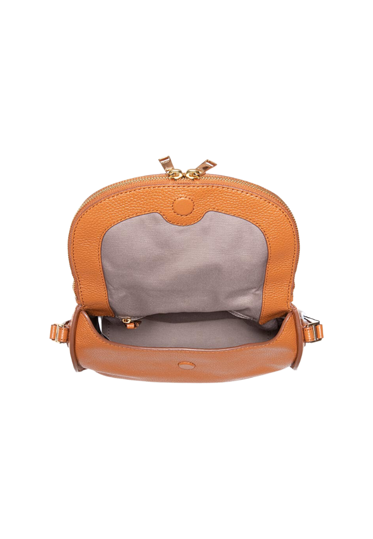 ( AS IS ) Marc Jacobs The Groove Leather M0016932 Mini Messenger In Smoked Almond