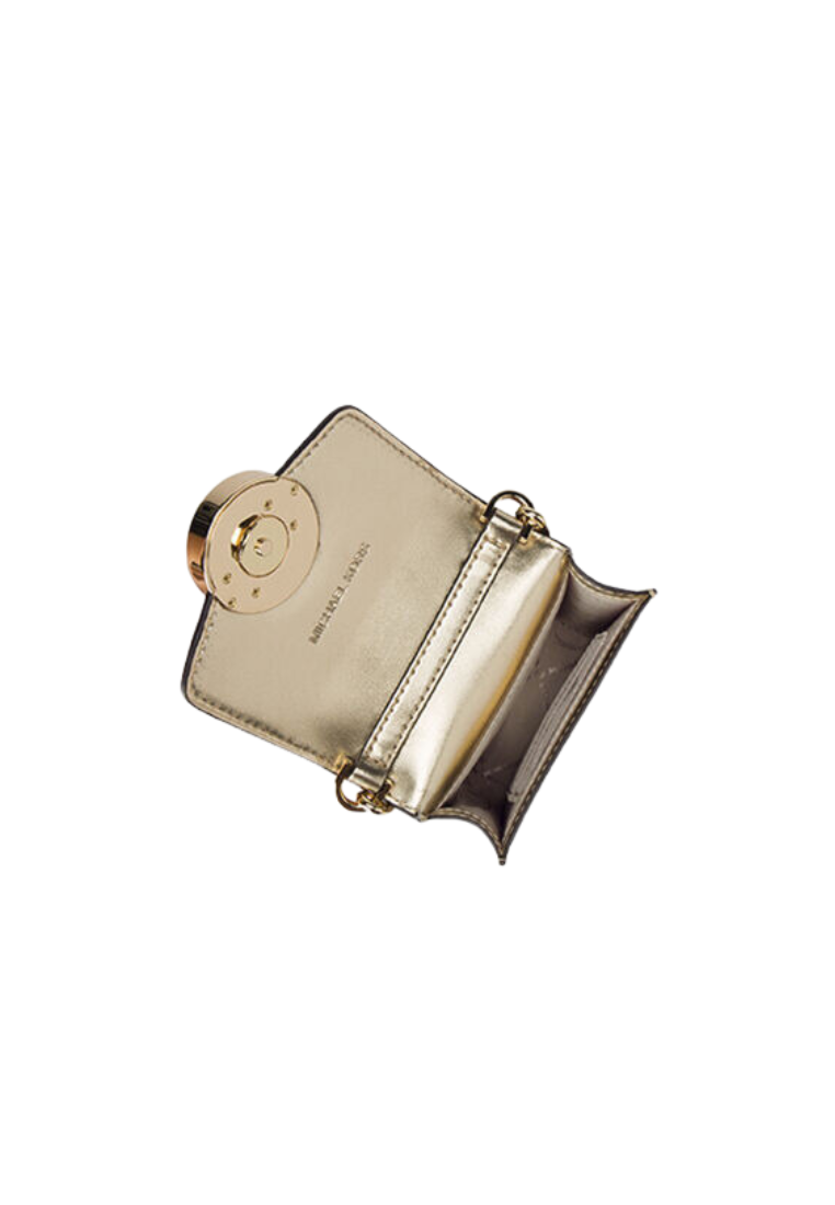Michael Kors Carmen Small Crossbody Bag NS Phone In Pale Gold 35F3GNMC1M