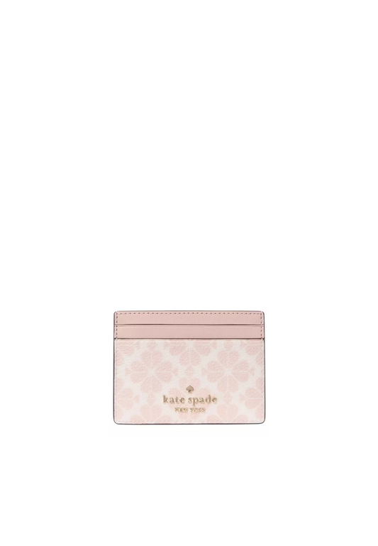Kate Spade Signature Spade Flower Small Slim Card Case In Rose Smoke KI371