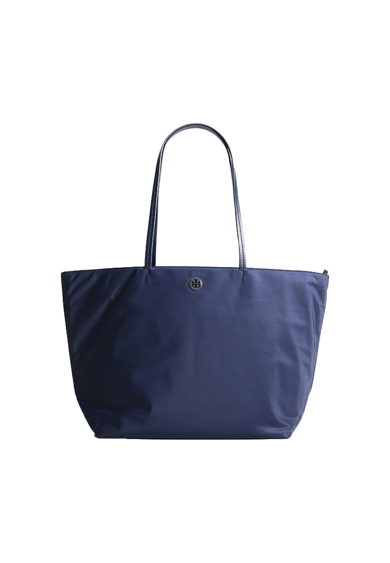 Tory Burch Large Nylon Tote Bag In Tory Navy 166469