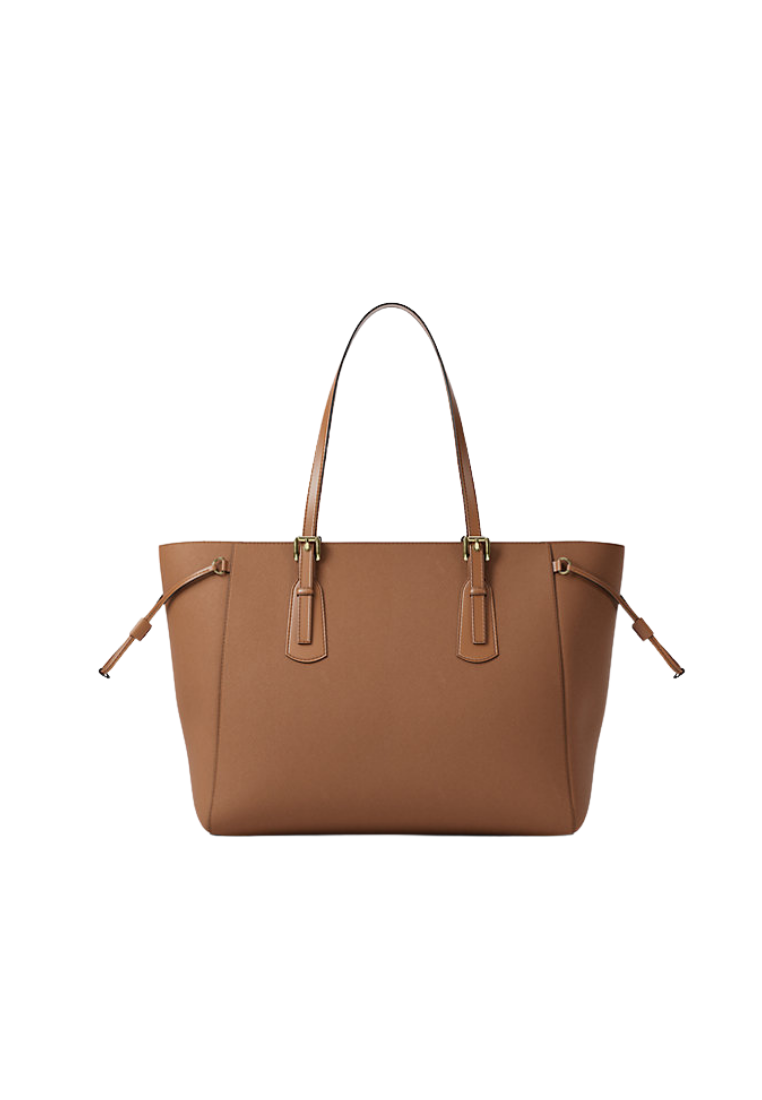 ( PREORDER ) Michael Kors Voyager Large Saffiano Leather Tote Bag In Luggage 35R6GV6T7L