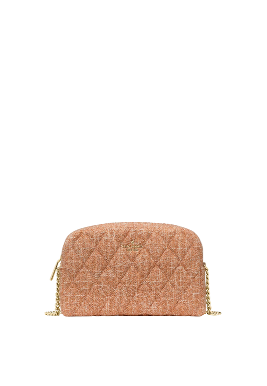 ( PREORDER ) Kate Spade Carey Tweed Mini Camera Bag In Orange Jasper Multi KN712