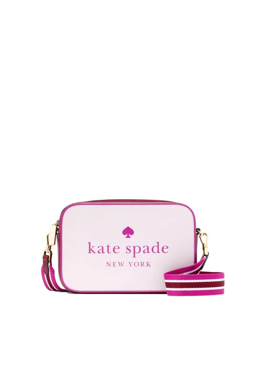 ( PREORDER ) Kate Spade Oh Snap Crossbody Bag Colorblock Mini Camera In Lilac Moonlight Multi KH756