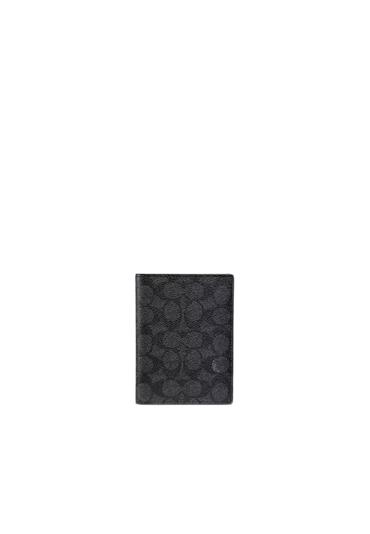 ( PREORDER ) Coach Passport Case In Signature Canvas Passport Case In Charcoal 37470