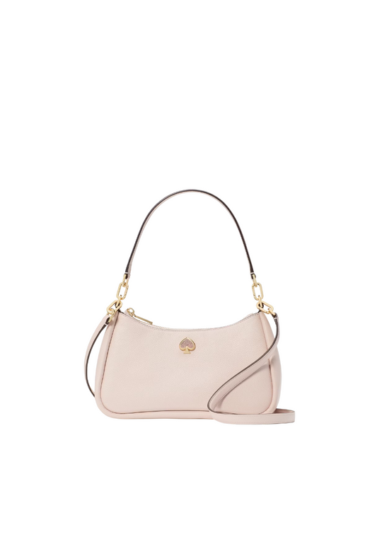Kate Spade Kayla Embellished Spade Convertible Shoulder Bag In Powder Sugar Kk164