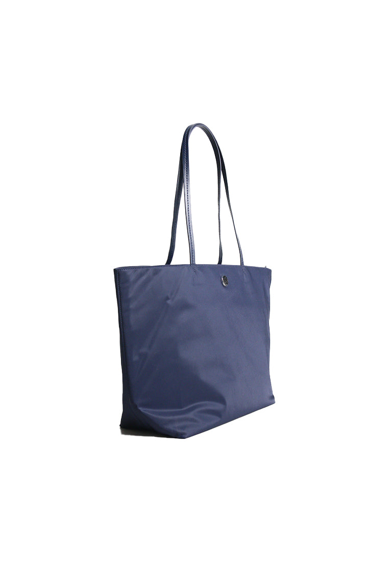 Tory Burch Large Nylon Tote Bag In Tory Navy 166469