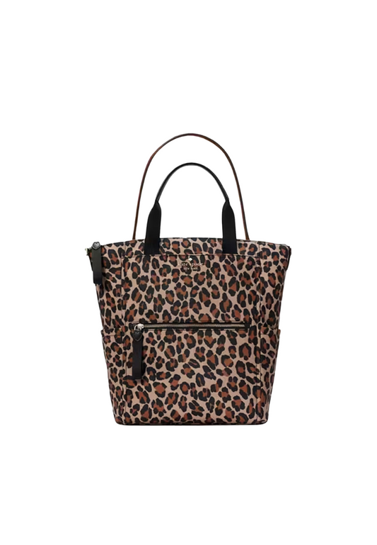 Kate Spade Chelsea Spotted Leopard Large Convertible Backpack In Brown Multi KI375