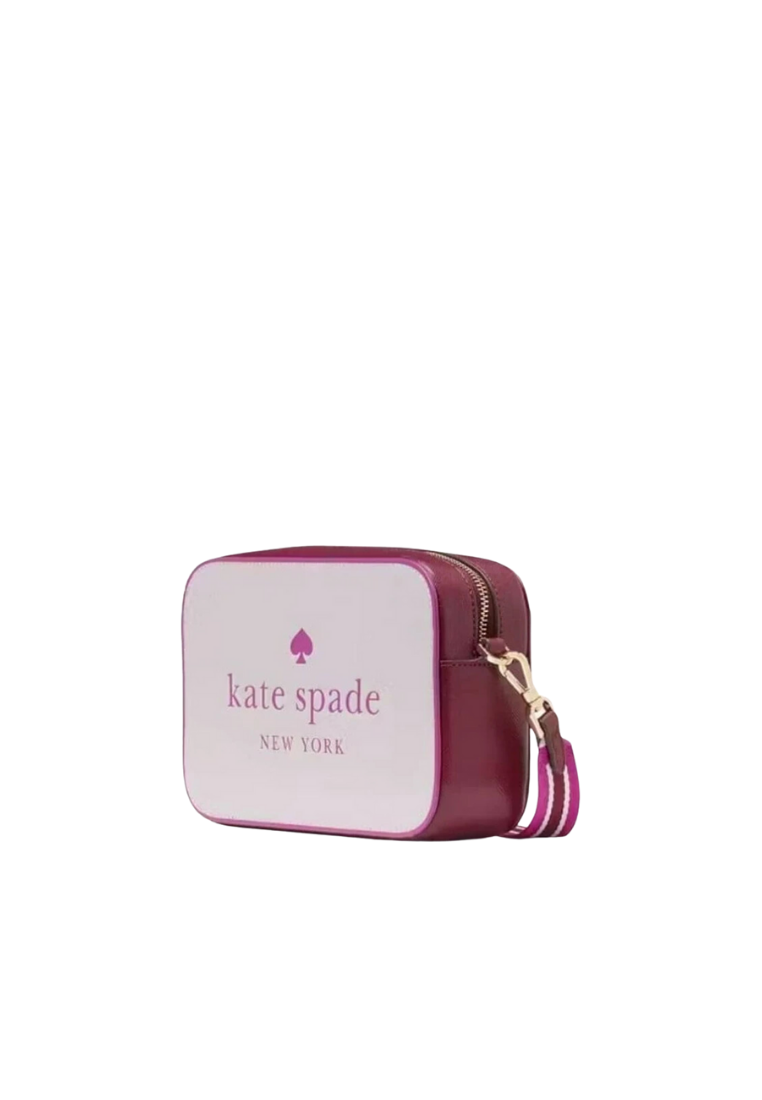 ( PREORDER ) Kate Spade Oh Snap Crossbody Bag Colorblock Mini Camera In Lilac Moonlight Multi KH756