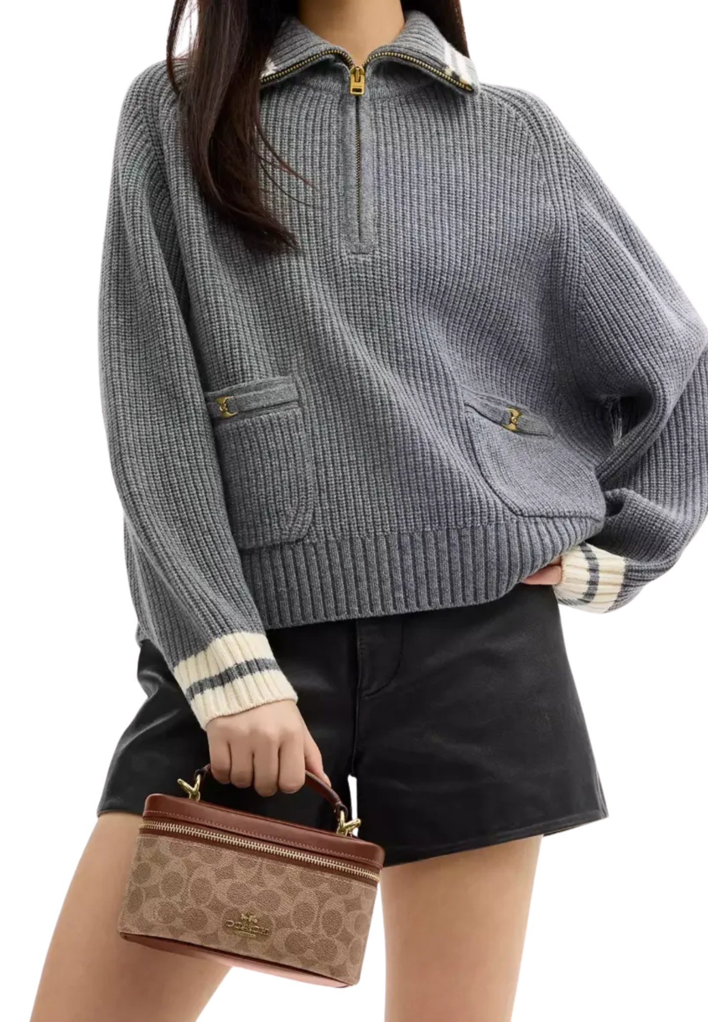 Coach Rainer Crossbody Bag 18 In Signature Canvas In Tan Brown CEO23
