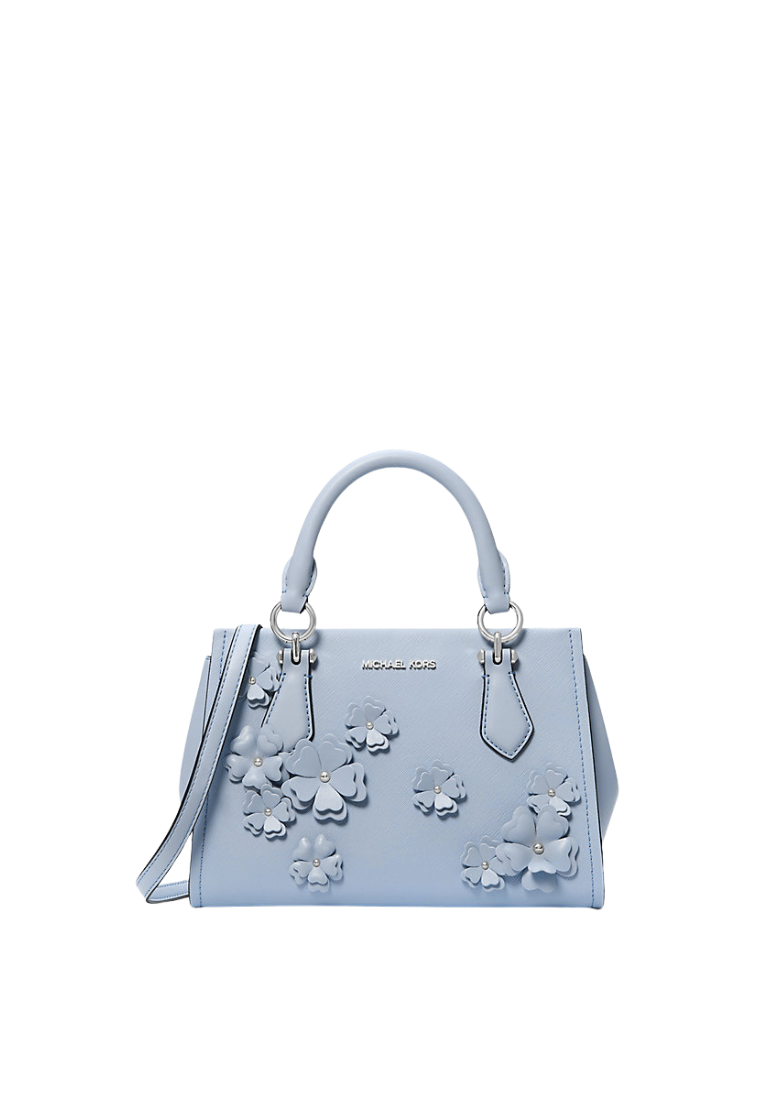 ( PREORDER ) Michael Kors Marilyn Small Embellished Satchel Bag In Pale Ocean 35S6S6AM1L