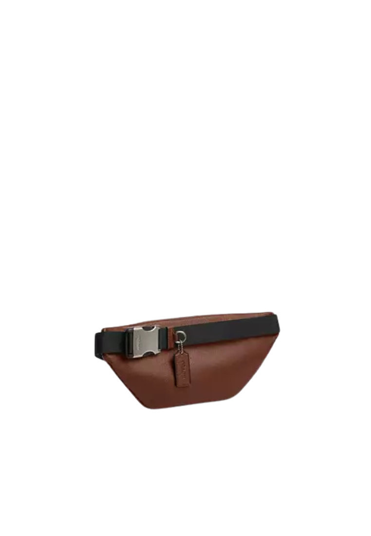 Coach Racer Small Belt Bag In Signature Leather In Vintage Brown CDC44