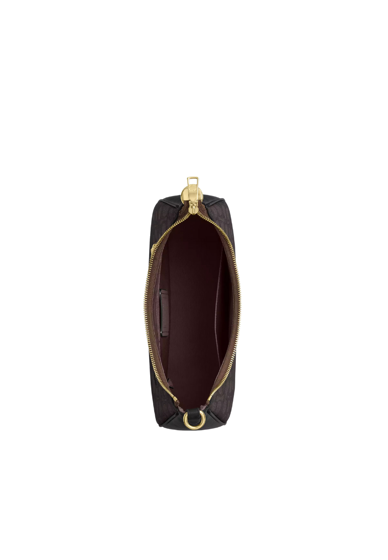 ( PREORDER ) Coach Teri Hobo Shoulder Bag In Gold Walnut Black CV940