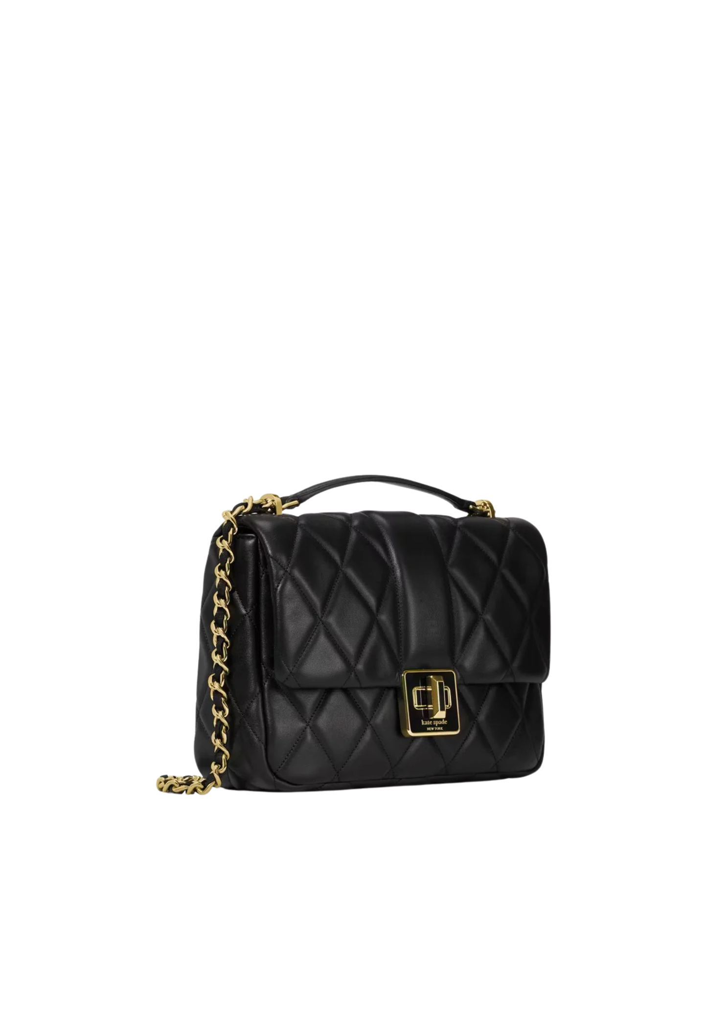 Kate Spade Carey Quilted Small Flap Crossbody Bag In Black KM708