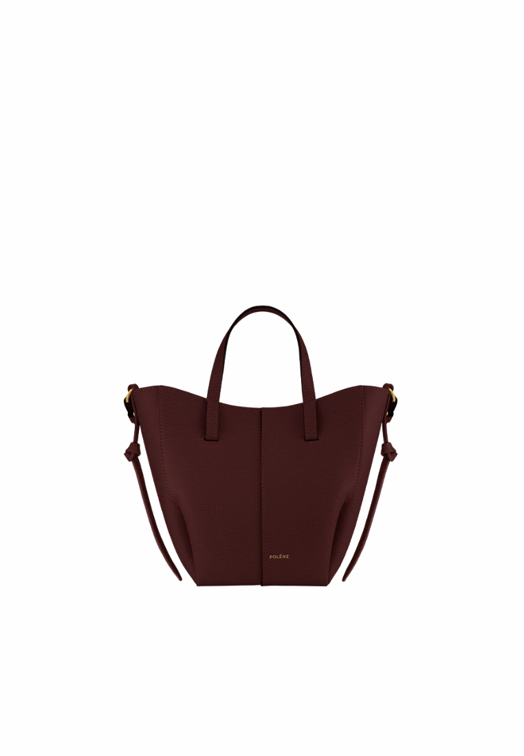 ( PREORDER ) Polene Cyme Nano Tote Bag In Textured Black Cherry