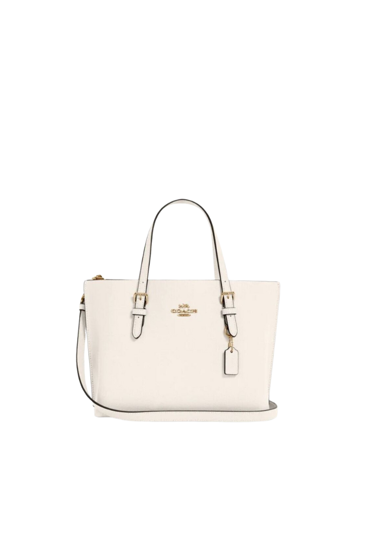Coach Mollie 25 Tote C4084 Crossbody Bag In Chalk Light Saddle
