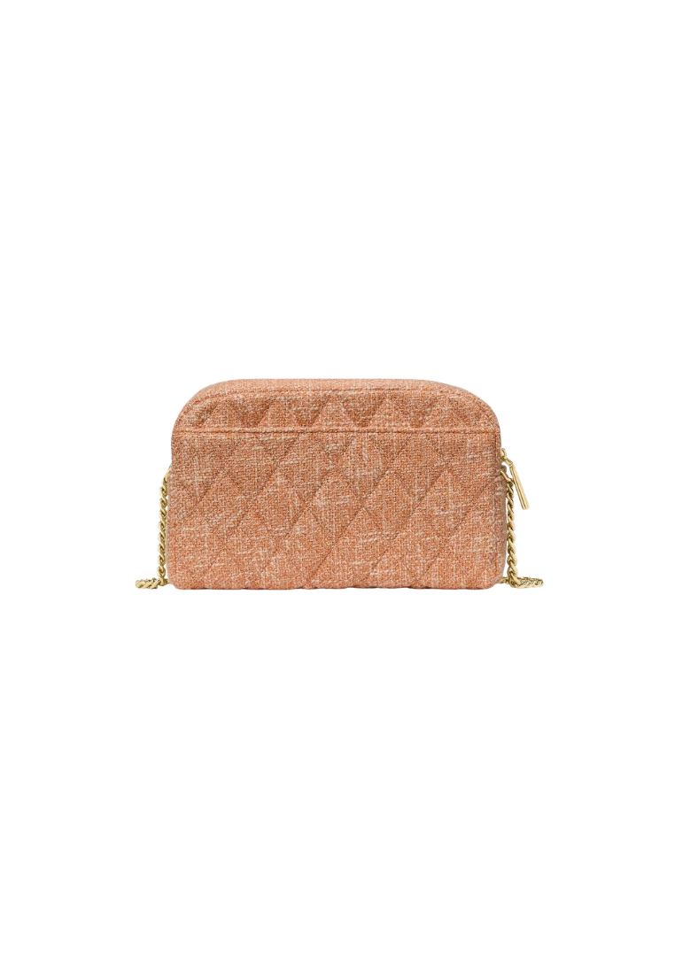 ( PREORDER ) Kate Spade Carey Tweed Mini Camera Bag In Orange Jasper Multi KN712