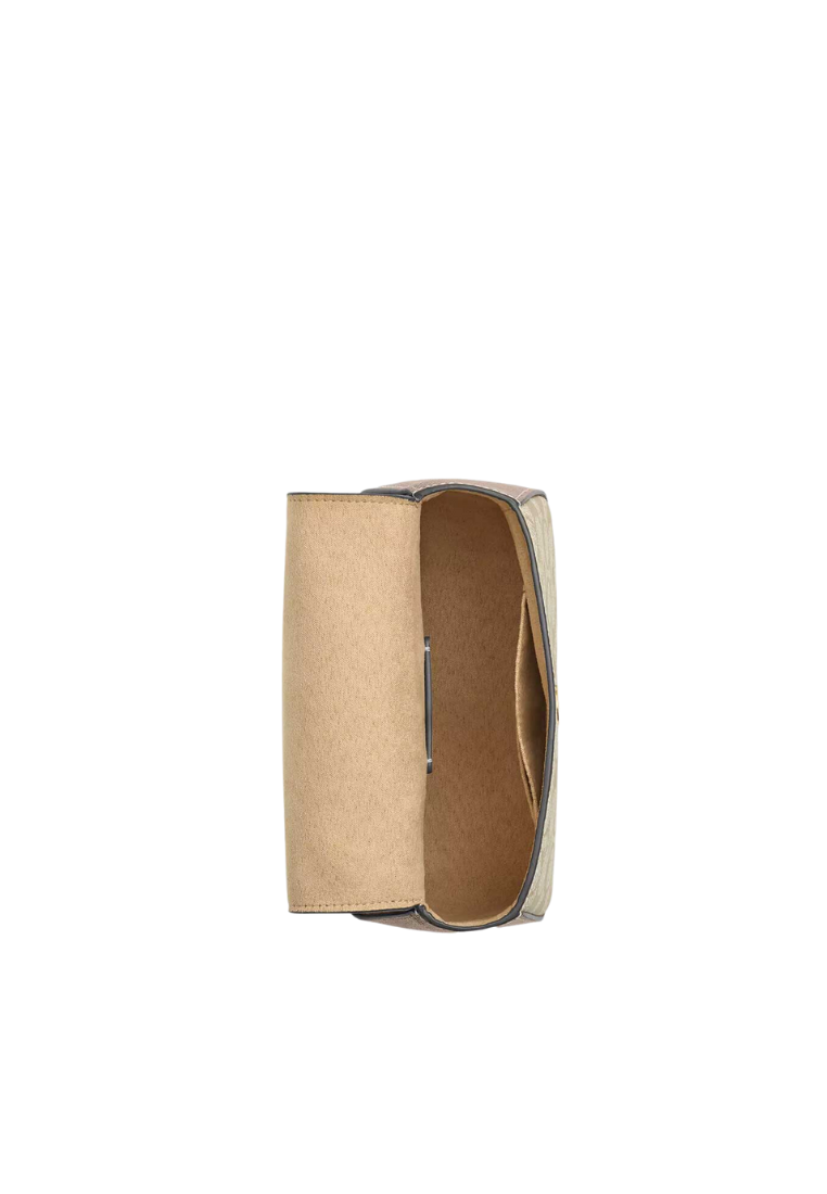 Coach Lysa Top Handle Bag Signature Canvas In Champagne Multi CX576