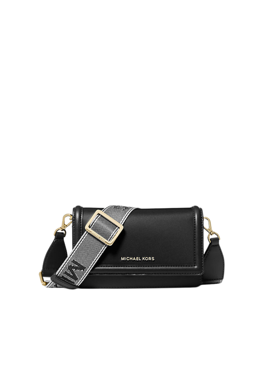 ( PREORDER ) Michael Kors Jet Set Small Nylon Gabardine Smartphone Crossbody Bag In Black 32F3GJ6C1I