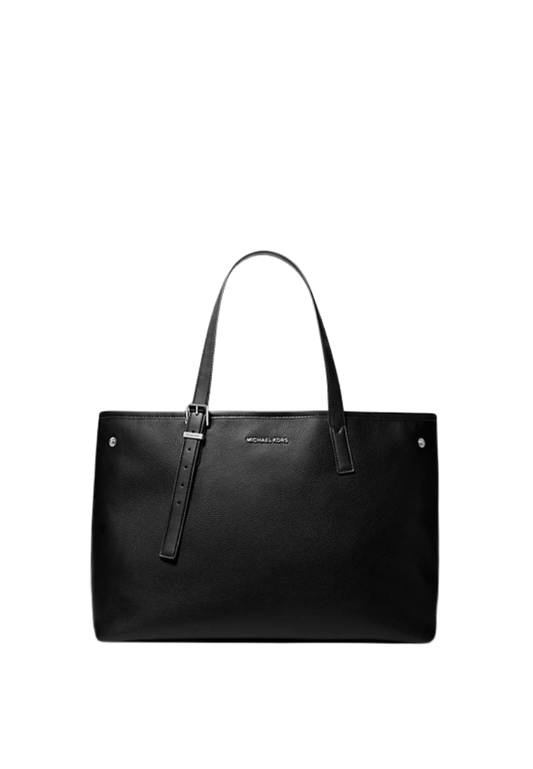 ( PREORDER ) Michael Kors Hudson Medium Pebbled Leather Everyday Tote Bag In Black 33R6LHDT9L