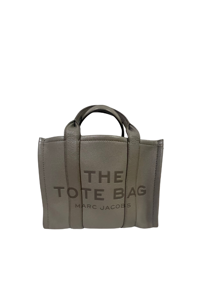 ( PRELOVED ) Marc Jacobs The Leather Medium Tote Bag In Cotton Silver H004L01PF21