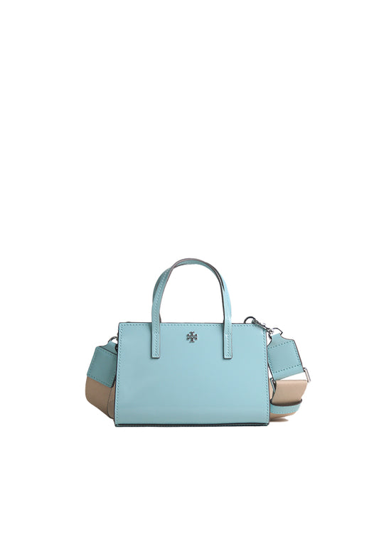 Tory Burch Blake Patent Mini Tote Bag In Angel Blue 164018