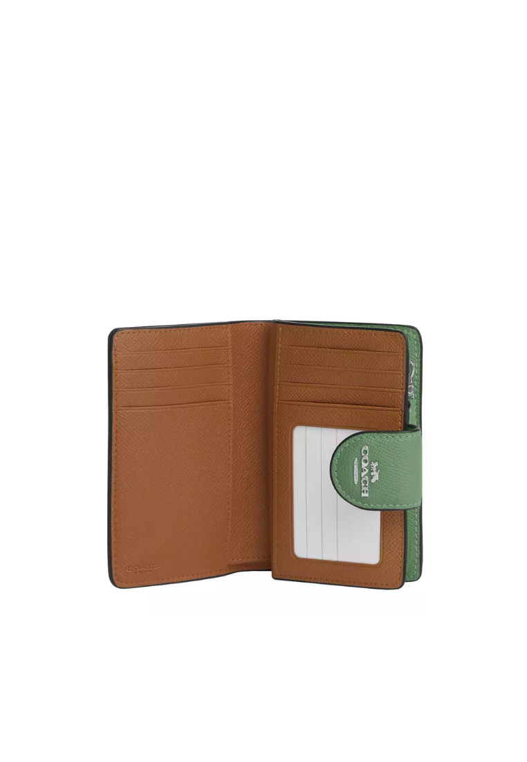 Coach Medium Corner Zip Purse In Soft Green 6390