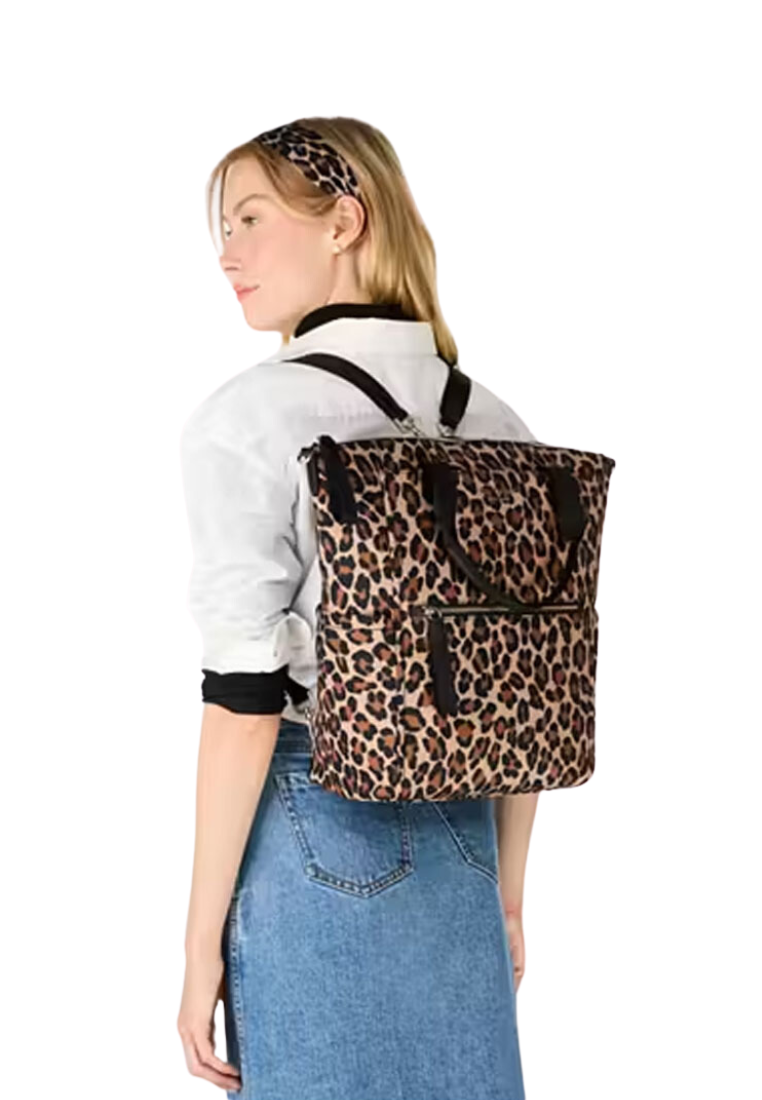 Kate Spade Chelsea Spotted Leopard Large Convertible Backpack In Brown Multi KI375