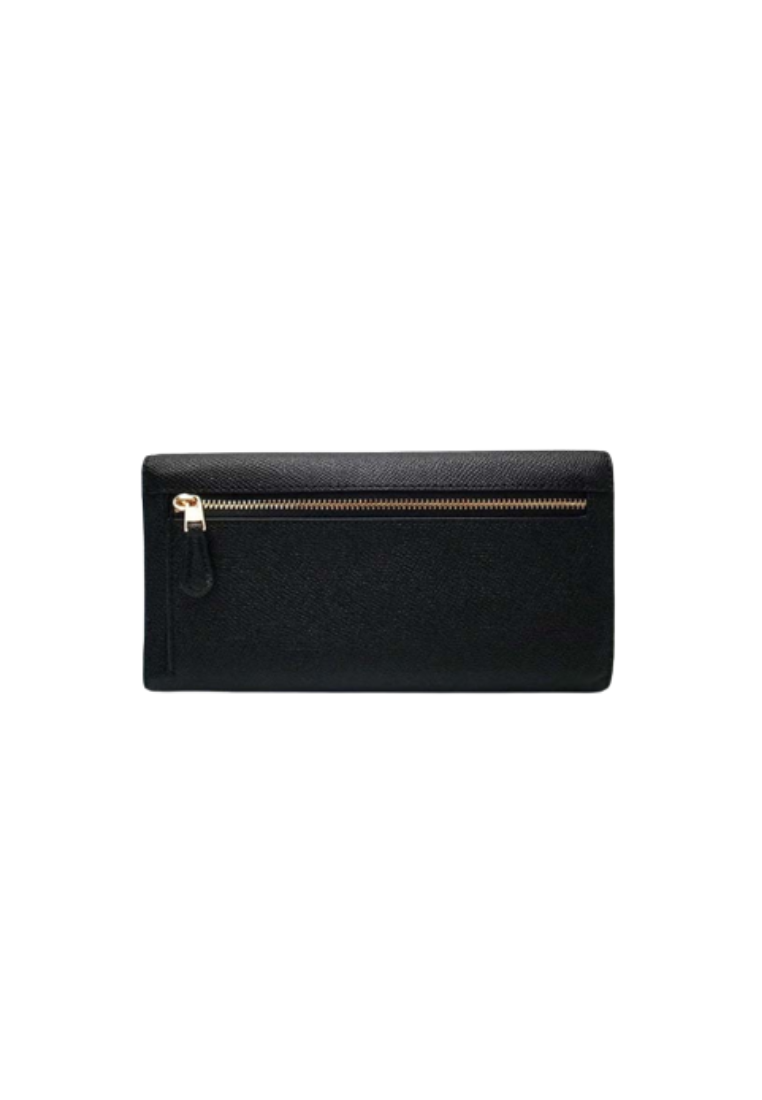 ( AS IS ) Coach Slim Crossgrain Leather C5578 Trifold Wallet In Black