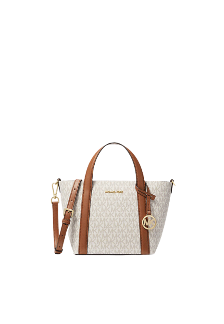 Michael Kors Pratt Small Signature Logo Tote Bag In Vanilla 35S4G3FM1B