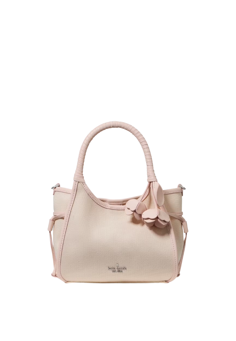 ( PREORDER ) Kate Spade Stash Canvas Floral Small Carryall Bag In Pearl Pink Multi KN646