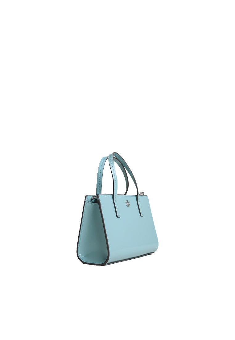 Tory Burch Blake Patent Mini Tote Bag In Angel Blue 164018