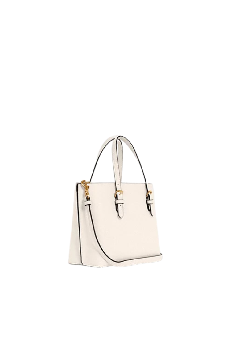 Coach Mollie 25 Tote C4084 Crossbody Bag In Chalk Light Saddle
