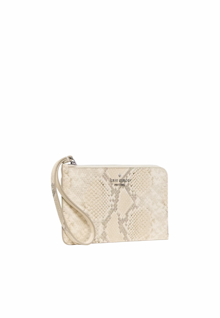 Kate Spade Lucy Wristlet Snake In Natural Multi KO523
