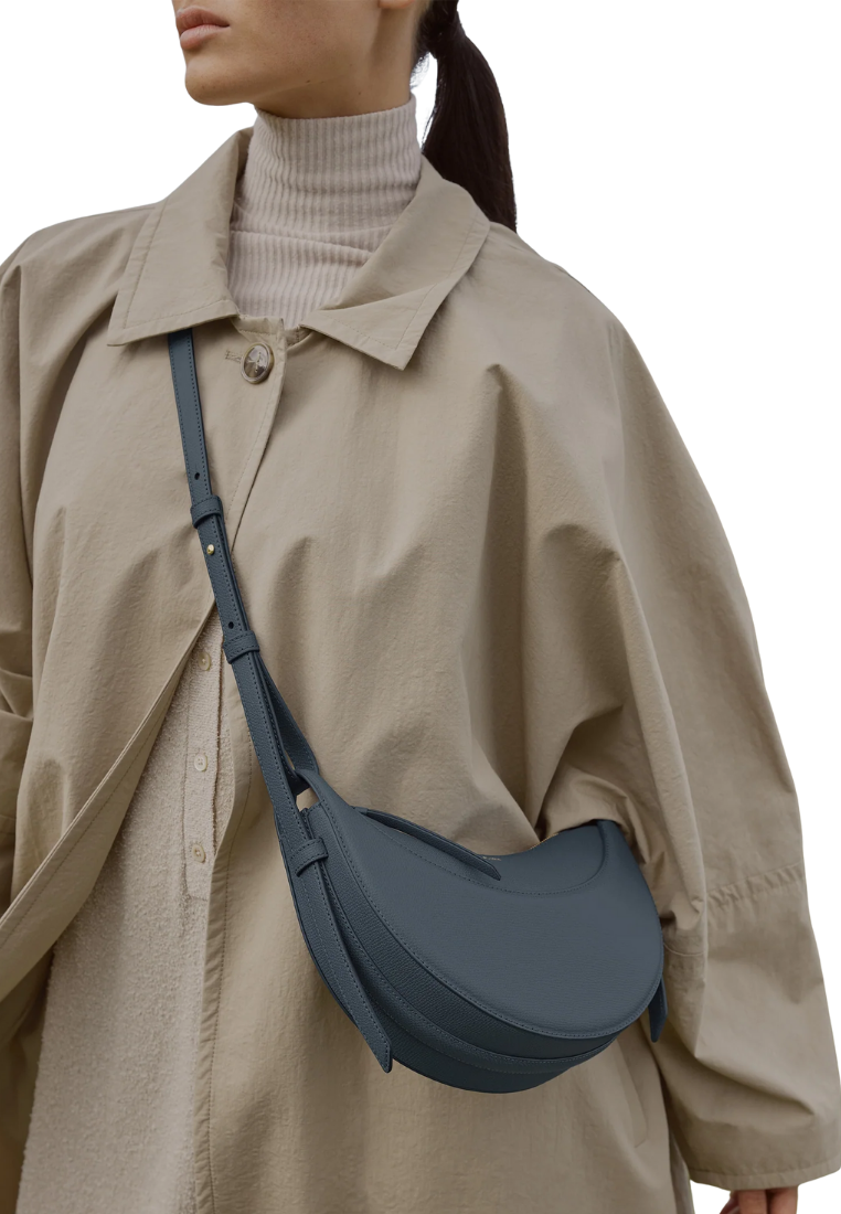 ( PREORDER ) Polene Numero Dix Crossbody Bag In Textured Midnight Blue