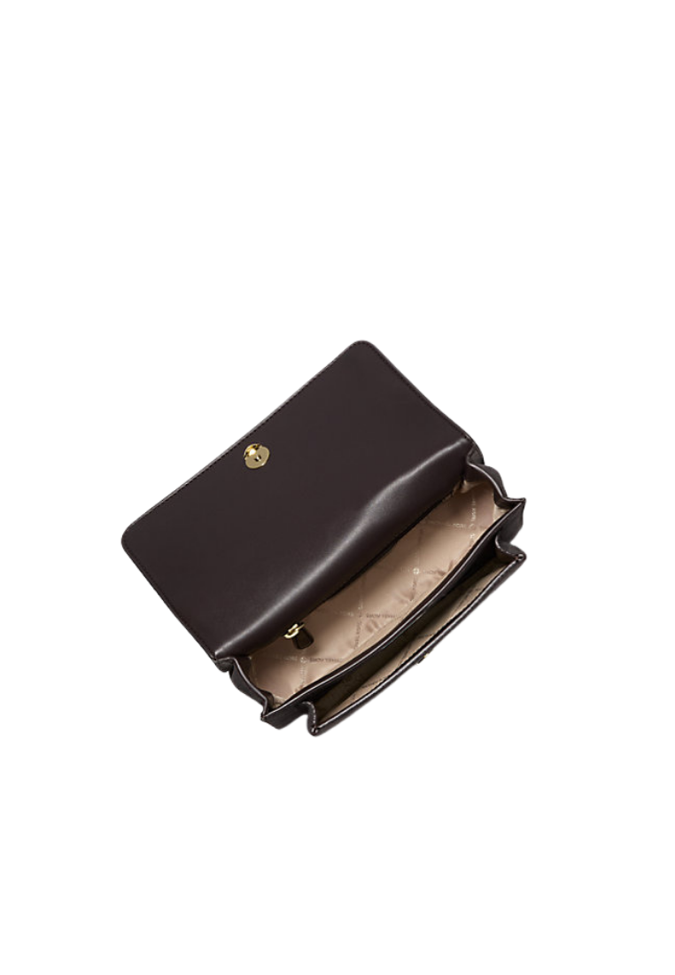 ( PREORDER ) Michael Kors Claire Large Suede Shoulder bag In Chocolate 30F5GC7L3S