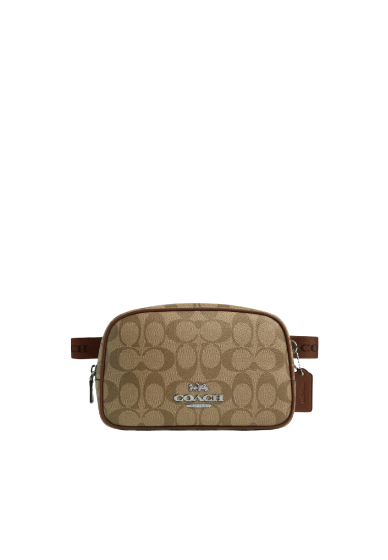 Coach Pace Crossbody Bag In Signature Canvas In Khaki Saddle CR137