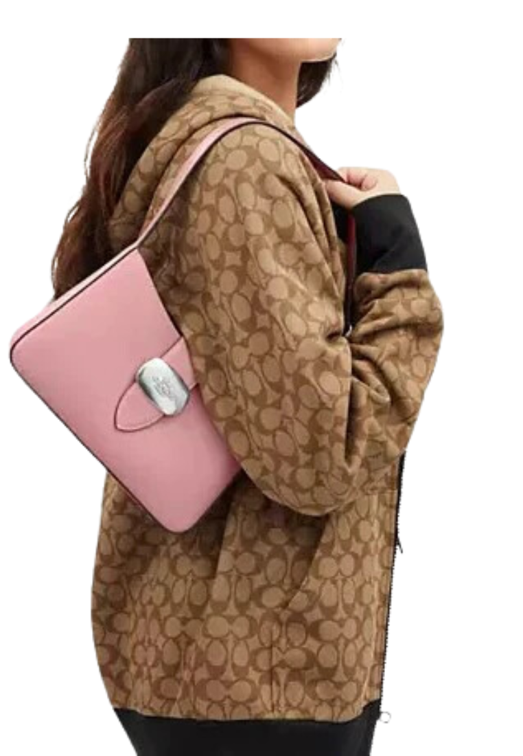 Coach Eliza Shoulder Bag In True Pink CP004