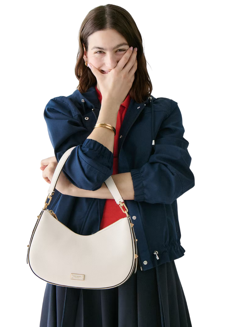 ( PREORDER ) Kate Spade Liv Convertible Shoulder Bag In Cashew Milk KM491