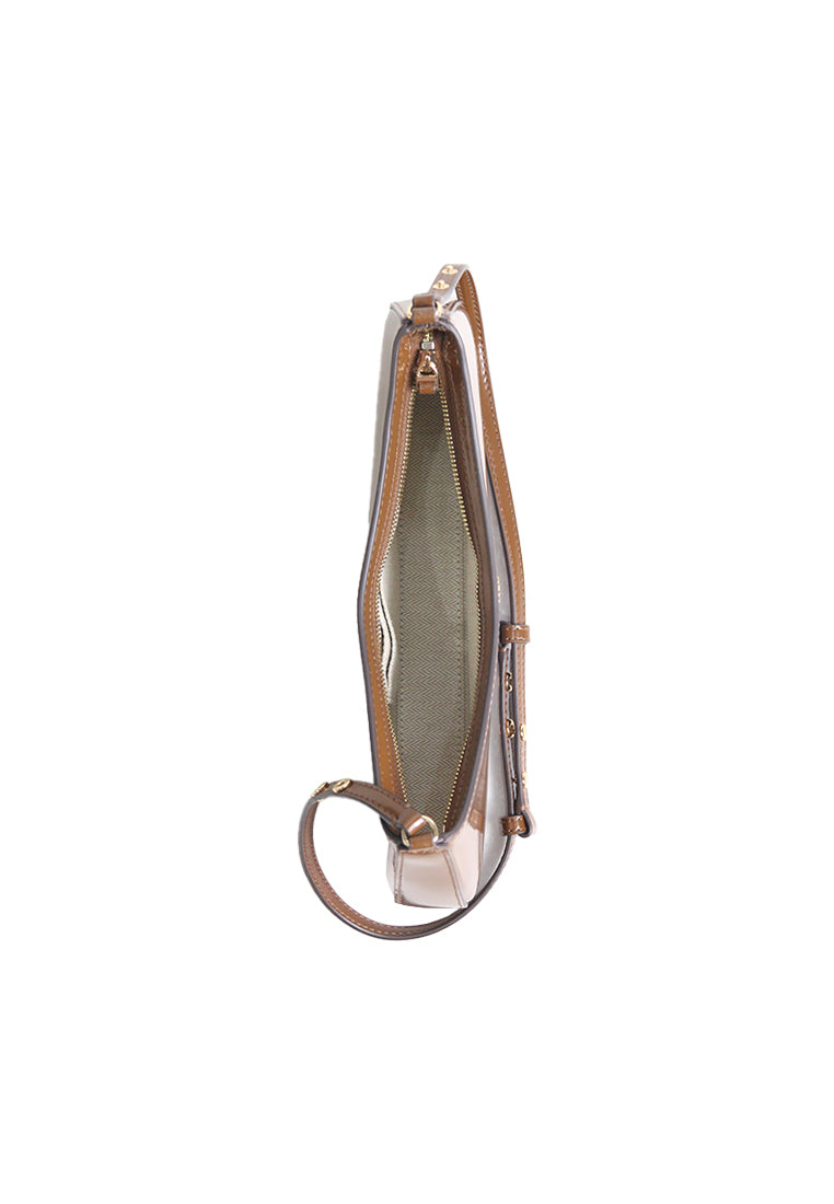 Tory Burch Emerson Patent Shoulder Bag In Rich Walnut 175655