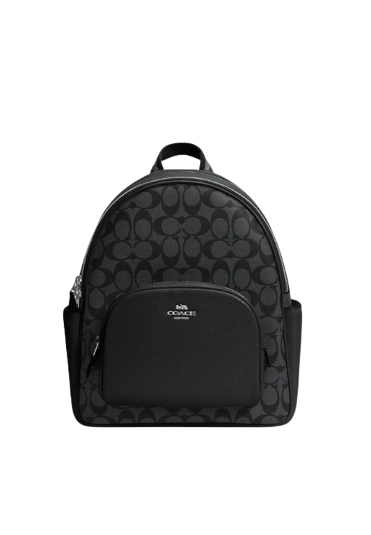 Coach Signature Court 5671 Backpack In Graphite Black