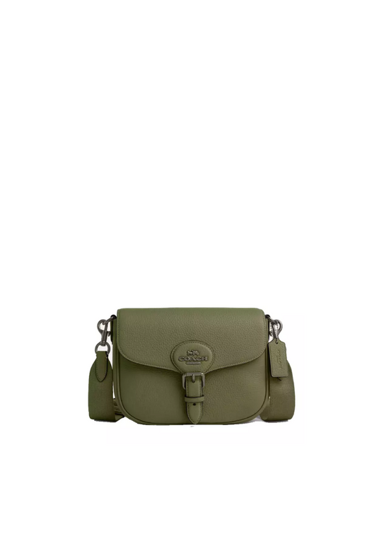 Coach Amelia Saddle Bag In Military Green CP107