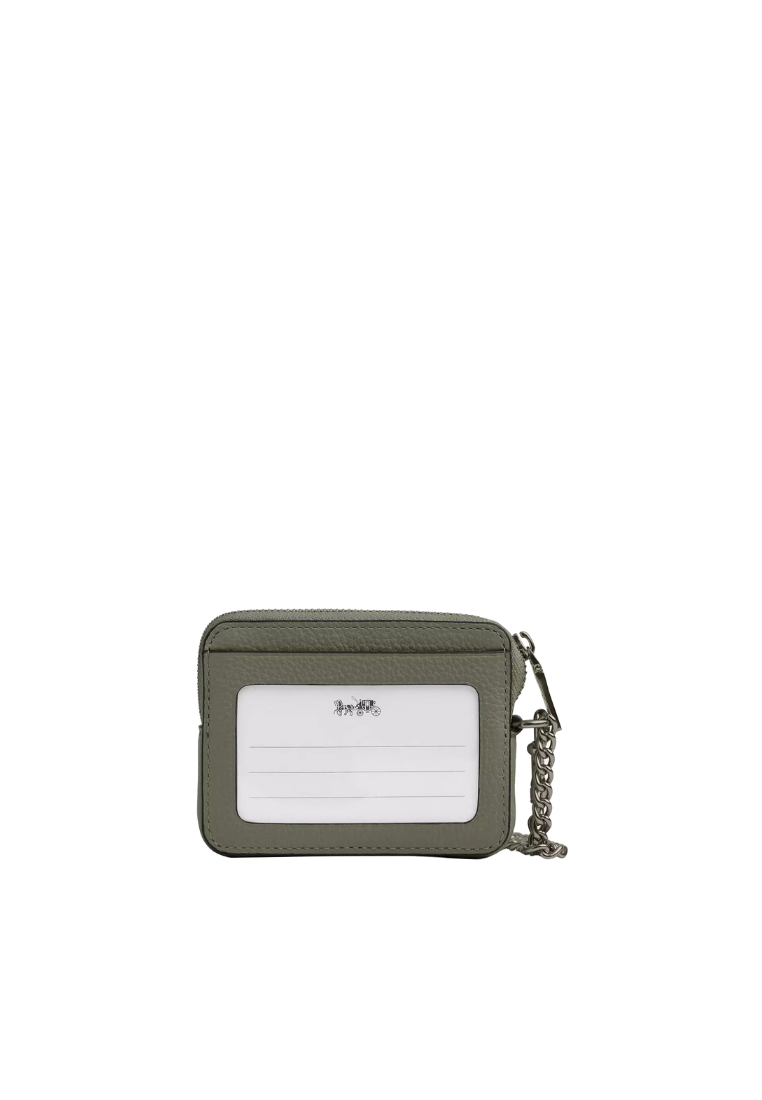 Coach Zip Card Case In Military Green 6303