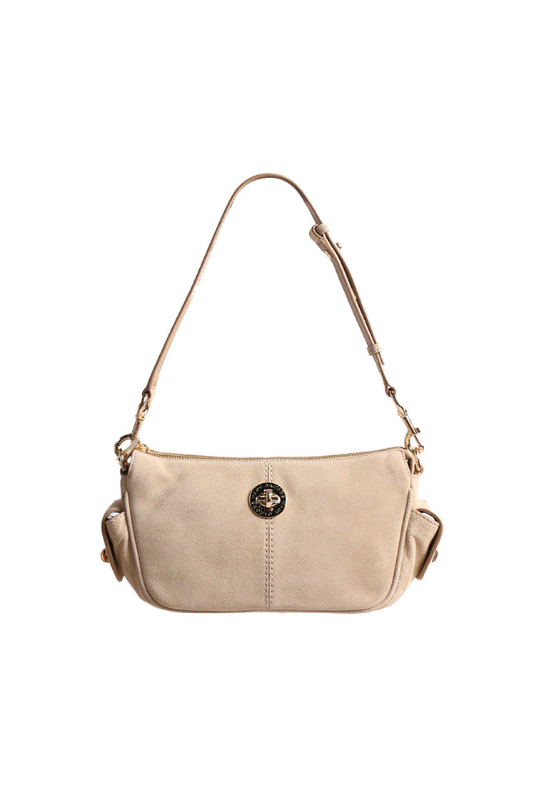 Marc Jacobs Soft Signet Suede Shoulder Bag In Tan 4R5HSH014H01